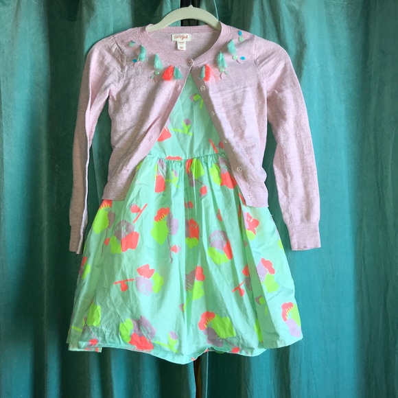Cat & Jack Other - Cat & Jack spring dress & cardigan set - Size 6/6x